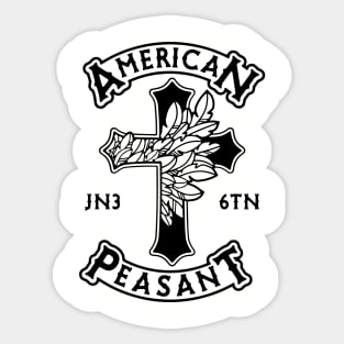 Christian Apparel Clothing Gifts - American Peasant Angel Wing Cross Sticker